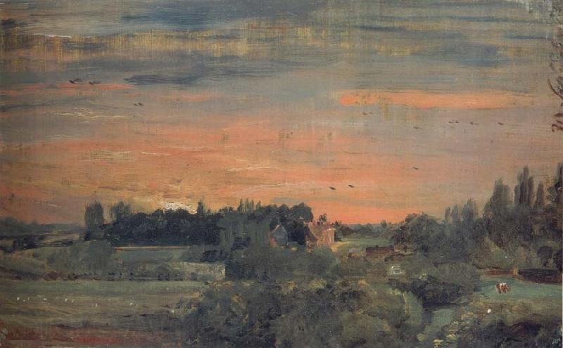 John Constable View towards the rectory,East Bergholt 30 September 1810 Norge oil painting art